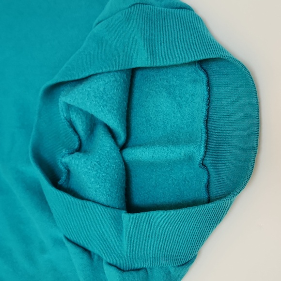 True Vintage Jerzees USA Teal Crew Neck Sweatshirt Blank S (34-36) - Picture 7 of 7